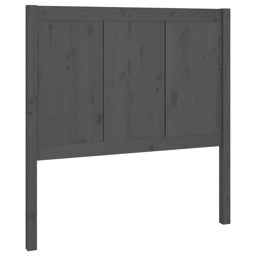 Solid Pine Wood Grey Headboard 80.5x4x100 cm - Stylish & Durable