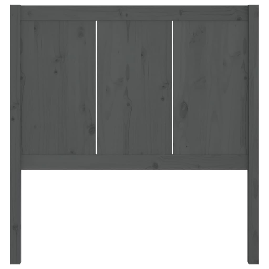 Solid Pine Wood Grey Headboard 80.5x4x100 cm - Stylish & Durable