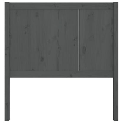 Solid Pine Wood Grey Headboard 80.5x4x100 cm - Stylish & Durable