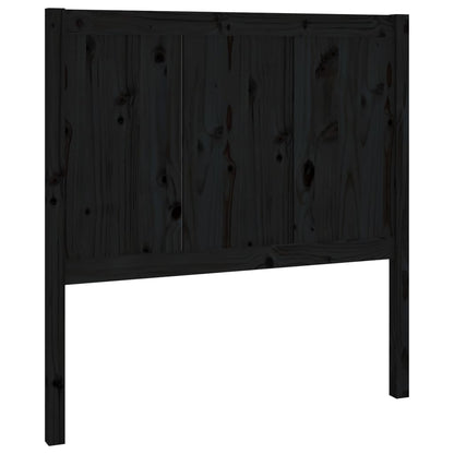 Solid Pine Wood Bed Headboard - Black, 95.5x4x100 cm