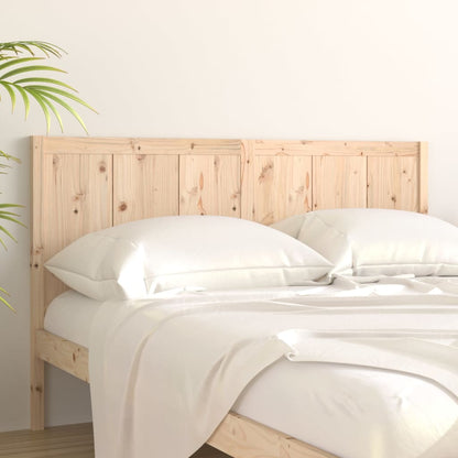 Solid Pine Wood Bed Headboard - 125.5x4x100 cm - Natural Finish