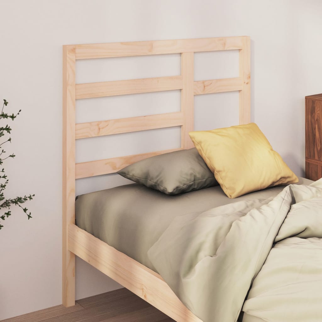 Solid Wood Pine Bed Headboard, 96x4x104 cm - Rustic Elegance