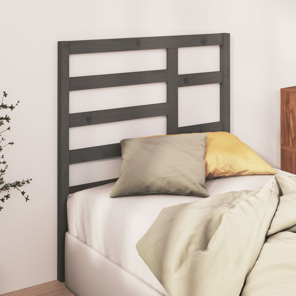 Solid Pine Grey Bed Headboard, 96x4x104 cm - Elegant & Durable