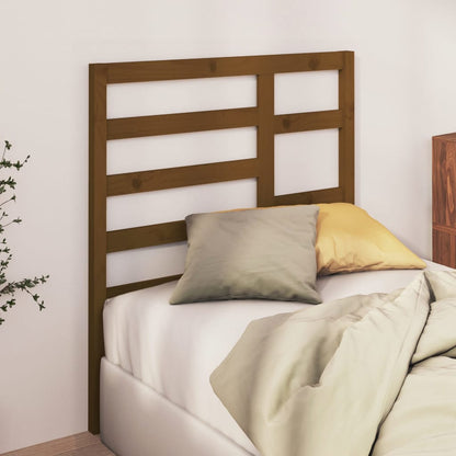 Solid Pine Bed Headboard 106x4x104 cm - Honey Brown Finish