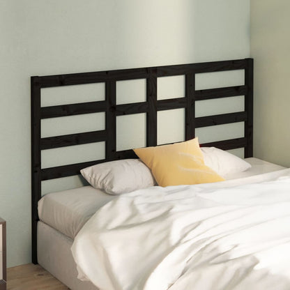 Sleek Black Solid Pine Headboard 126x4x104 cm | Modern Design