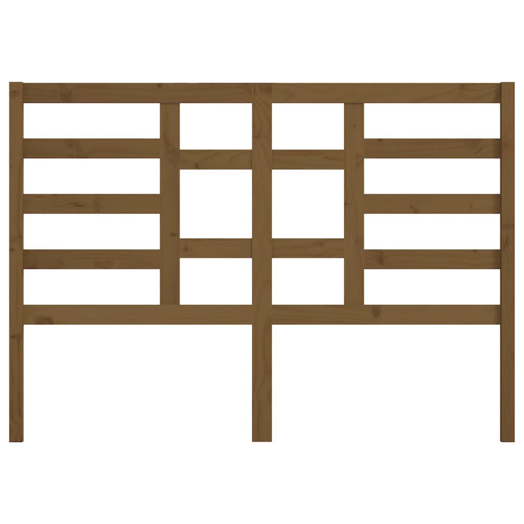 Solid Pine Wood Headboard, Honey Brown, 141x4x104 cm - Stylish Design