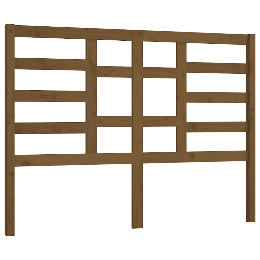 Solid Pine Wood Honey Brown Bed Headboard - 156x4x104 cm
