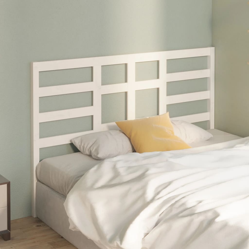 Solid Pine White Bed Headboard - 166x4x104 cm