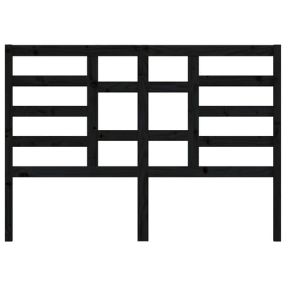Sleek Black Pine Solid Wood Bed Headboard 166x4x104 cm