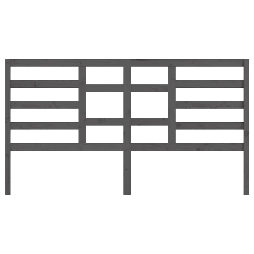 Solid Pine Gray Bed Headboard 186x4x104 cm - Stylish & Durable