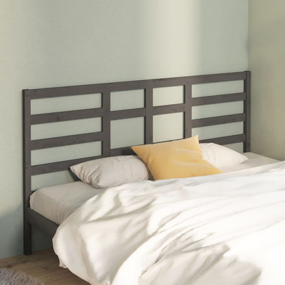 Solid Pine Gray Bed Headboard 186x4x104 cm - Stylish & Durable
