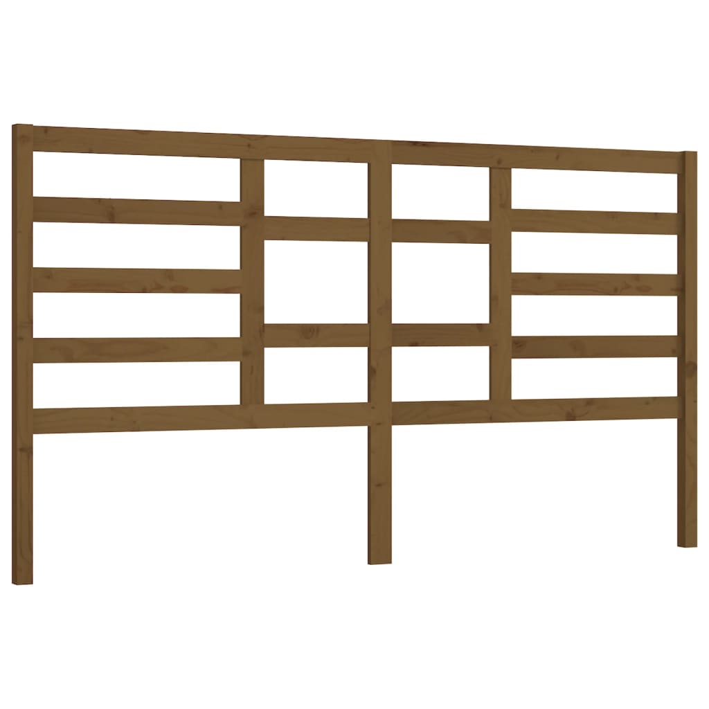 Solid Pine Bed Headboard, Honey Brown, 186x4x104 cm