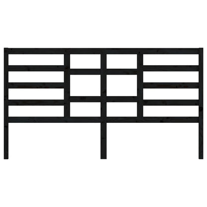 Solid Pine Black Headboard - 186x4x104 cm | Stylish Bed Accent