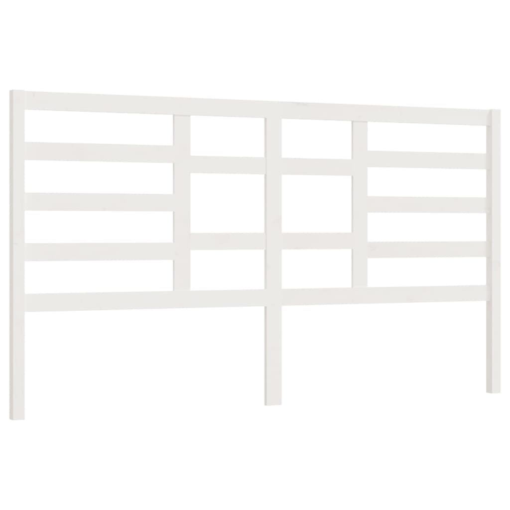 White Solid Pine Bed Headboard - 206x4x104 cm