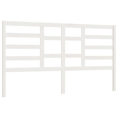 White Solid Pine Bed Headboard - 206x4x104 cm