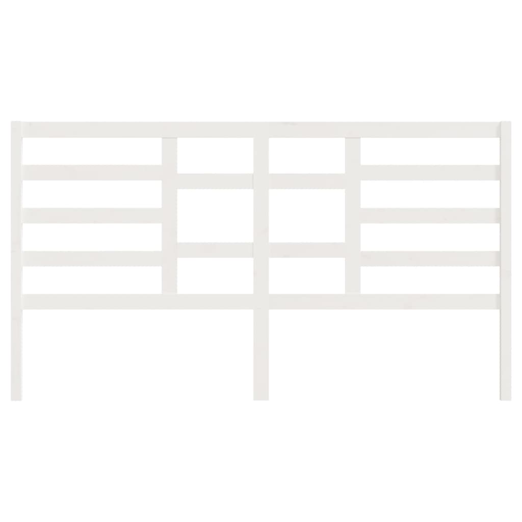 White Solid Pine Bed Headboard - 206x4x104 cm