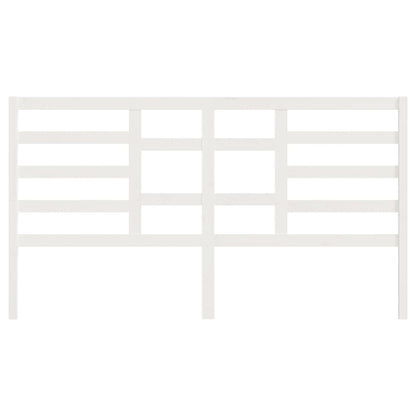 White Solid Pine Bed Headboard - 206x4x104 cm