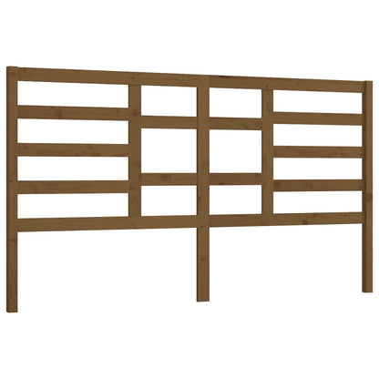 Solid Pine Wood Bed Headboard, Honey Brown, 206x4x104 cm