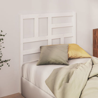 Solid Pine White Bed Headboard 81x4x104 cm - Elegant & Sturdy
