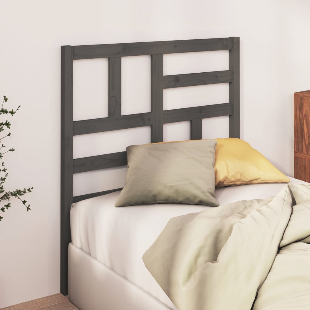 Solid Pine Grey Bed Headboard 81x4x104 cm - Stylish & Durable