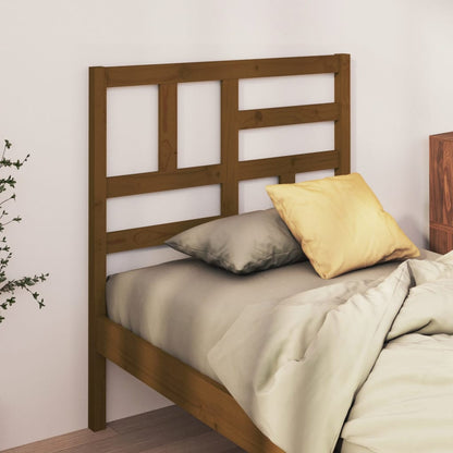 Solid Wood Pine Honey Brown Bed Headboard, 81x4x104 cm