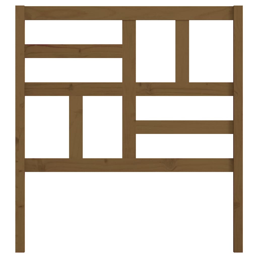 Solid Wood Pine Honey Brown Bed Headboard, 81x4x104 cm