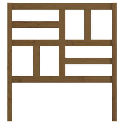 Solid Wood Pine Honey Brown Bed Headboard, 81x4x104 cm