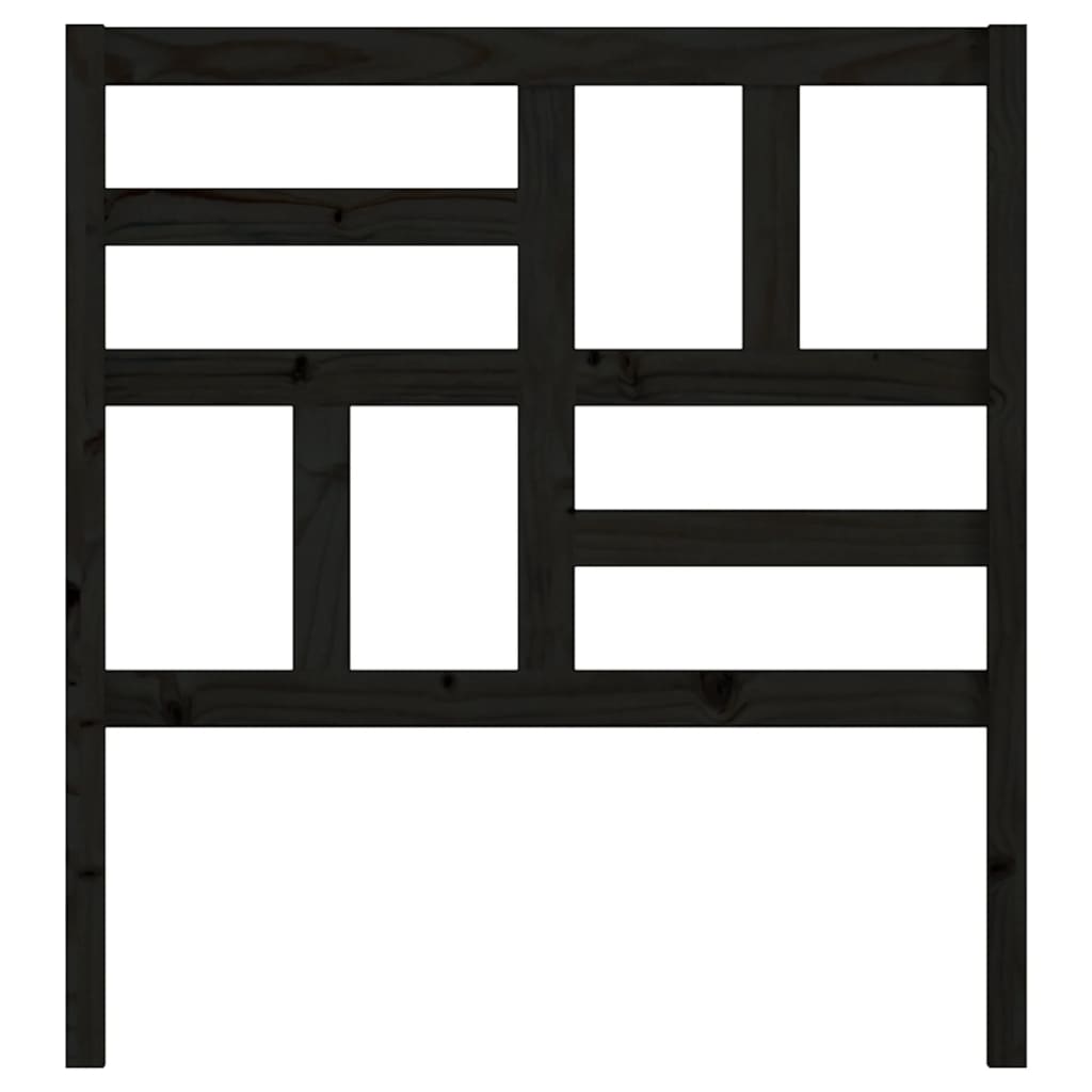 Solid Pine Black Headboard, 96x4x104 cm - Stylish Bedroom Decor