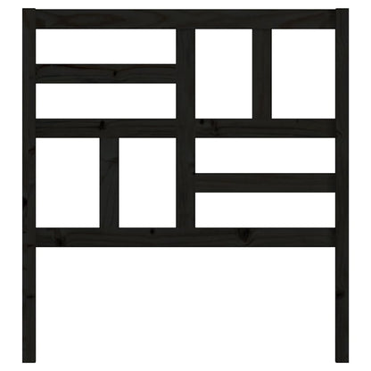 Solid Pine Black Headboard, 96x4x104 cm - Stylish Bedroom Decor