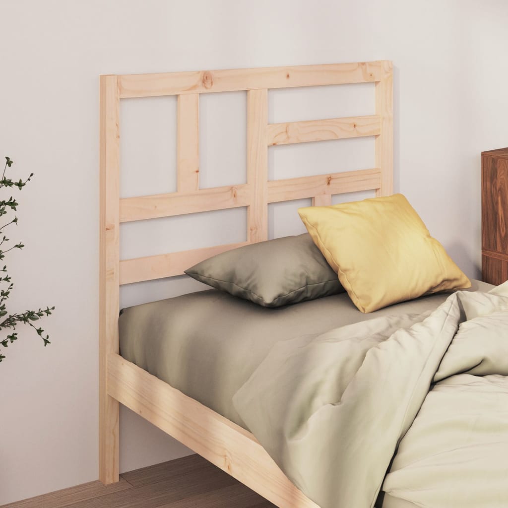 Solid Pine Wood Bed Headboard - 106x4x104 cm Elegant Design