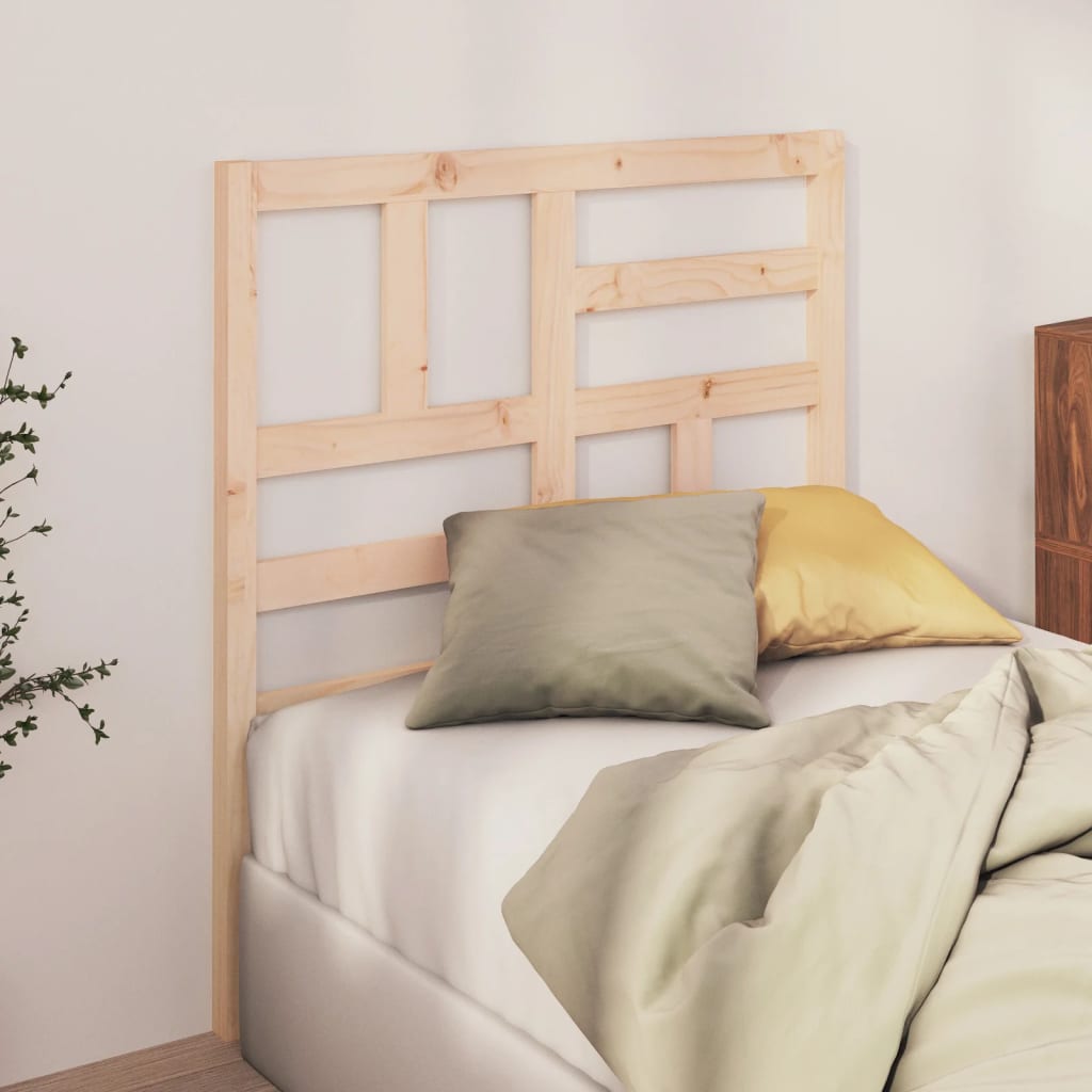 Solid Pine Wood Bed Headboard - 106x4x104 cm Elegant Design