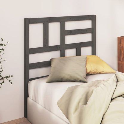 Solid Pine Bed Headboard - Grey, 106x4x104 cm