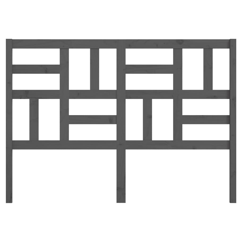 Solid Pine Grey Bed Headboard 126x4x104cm | Stylish & Durable