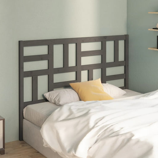 Solid Pine Grey Bed Headboard 126x4x104cm | Stylish & Durable