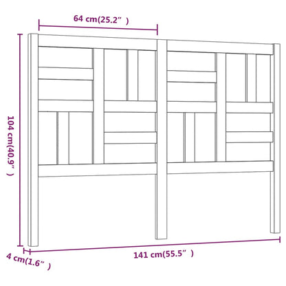 Solid Pine Wood Headboard for Beds - 141x4x104 cm Elegant Design