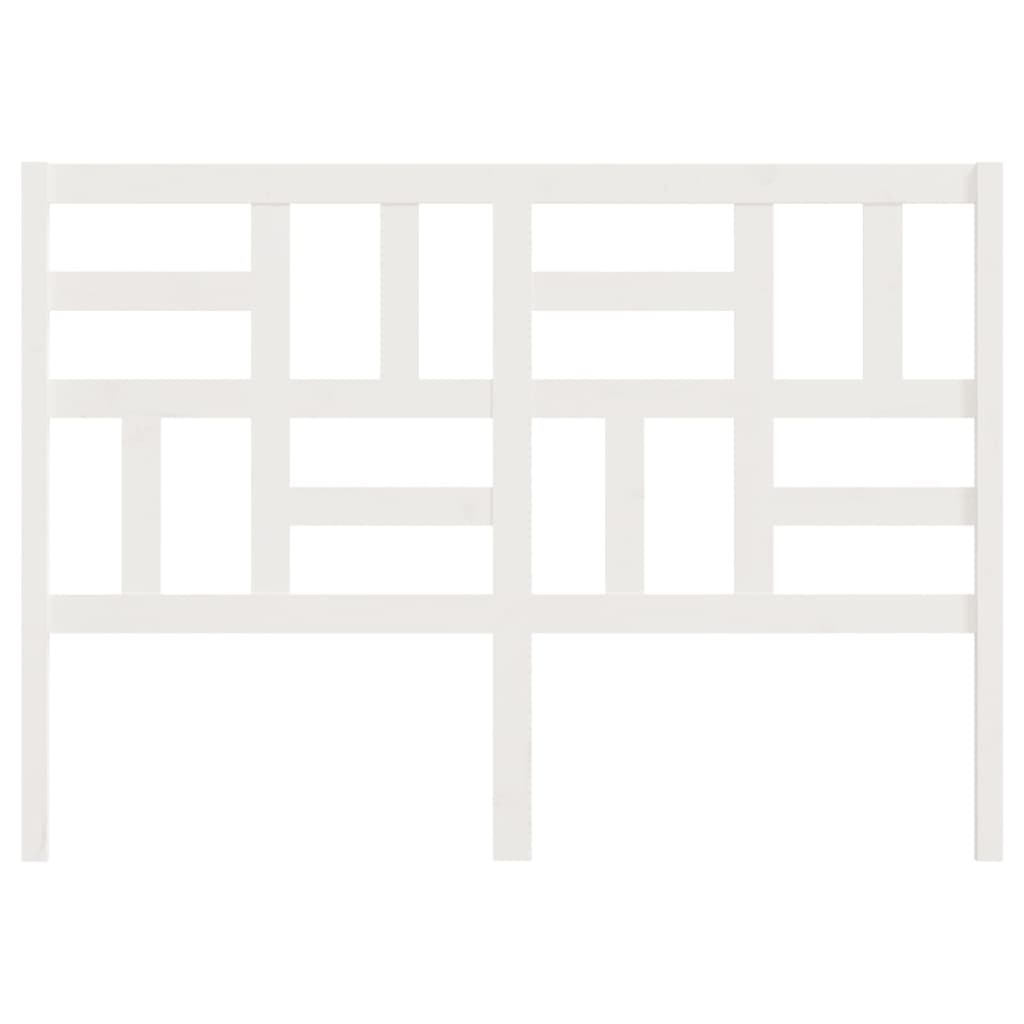 Solid Pine Wood White Headboard - 156x4x104 cm