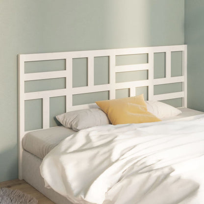 Solid Pine White Bed Headboard 206x4x104 cm – Stylish & Durable