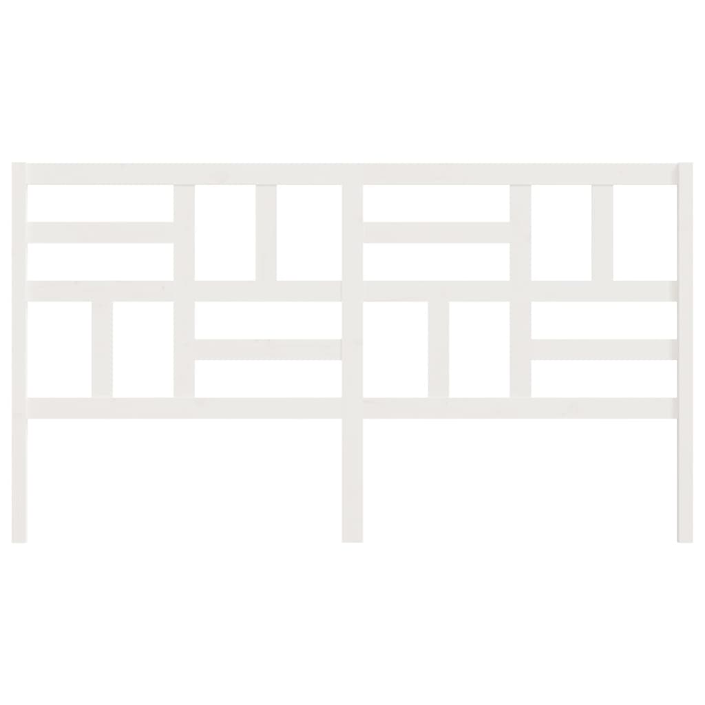 Solid Pine White Bed Headboard 206x4x104 cm – Stylish & Durable