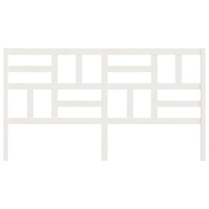 Solid Pine White Bed Headboard 206x4x104 cm – Stylish & Durable