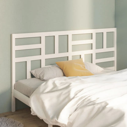 Solid Pine White Bed Headboard 206x4x104 cm – Stylish & Durable