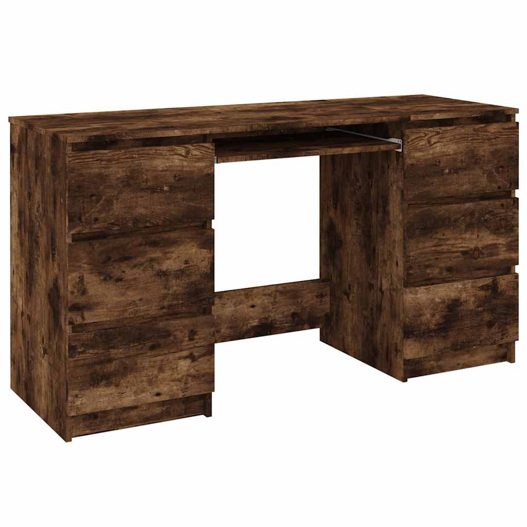 Smoked Oak Writing Desk, 140x50x77 cm, Engineered Wood