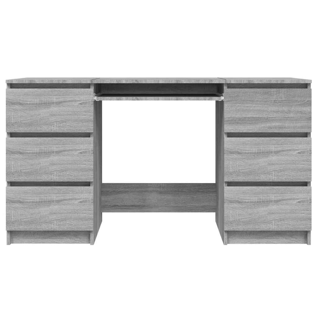 Grey Sonoma Engineered Wood Writing Desk 140x50x77 cm