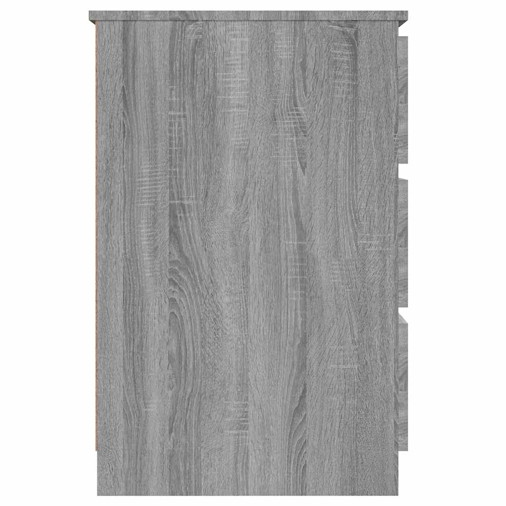 Grey Sonoma Engineered Wood Writing Desk 140x50x77 cm
