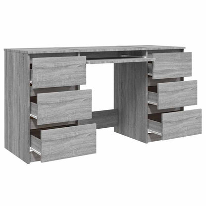Grey Sonoma Engineered Wood Writing Desk 140x50x77 cm