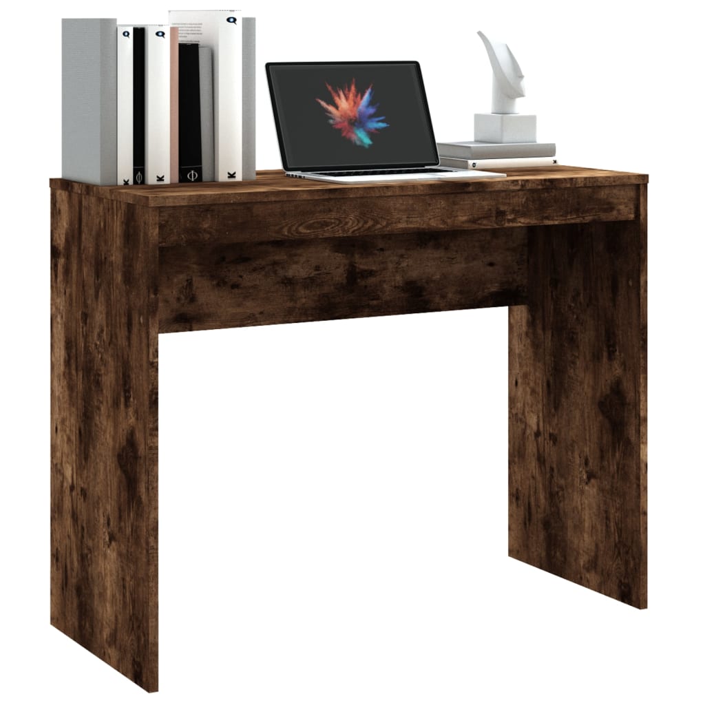 Smoked Oak Desk 90x40x72 cm - Engineered Wood Furniture