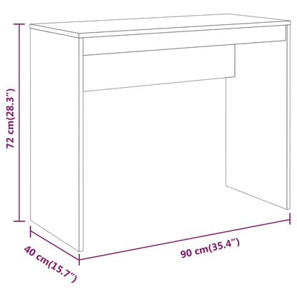 Smoked Oak Desk 90x40x72 cm - Engineered Wood Furniture