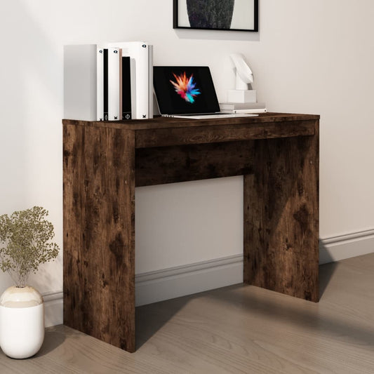 Smoked Oak Desk 90x40x72 cm - Engineered Wood Furniture