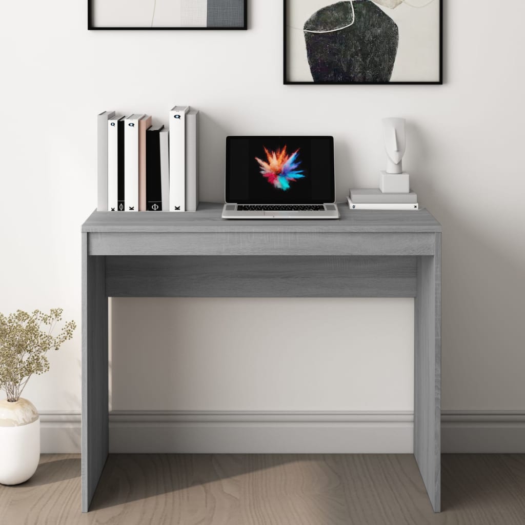 Grey Sonoma Engineered Wood Desk - 90x40x72 cm