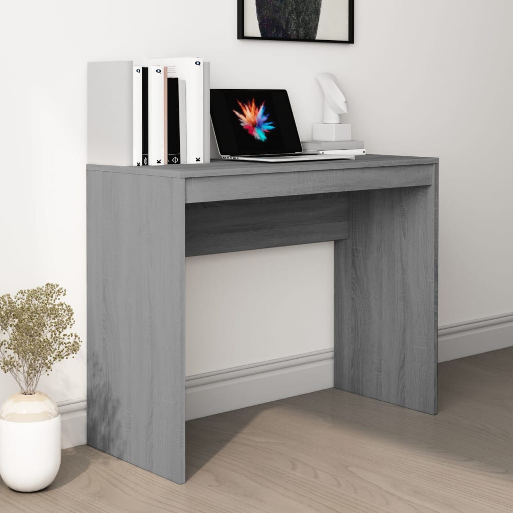 Grey Sonoma Engineered Wood Desk - 90x40x72 cm