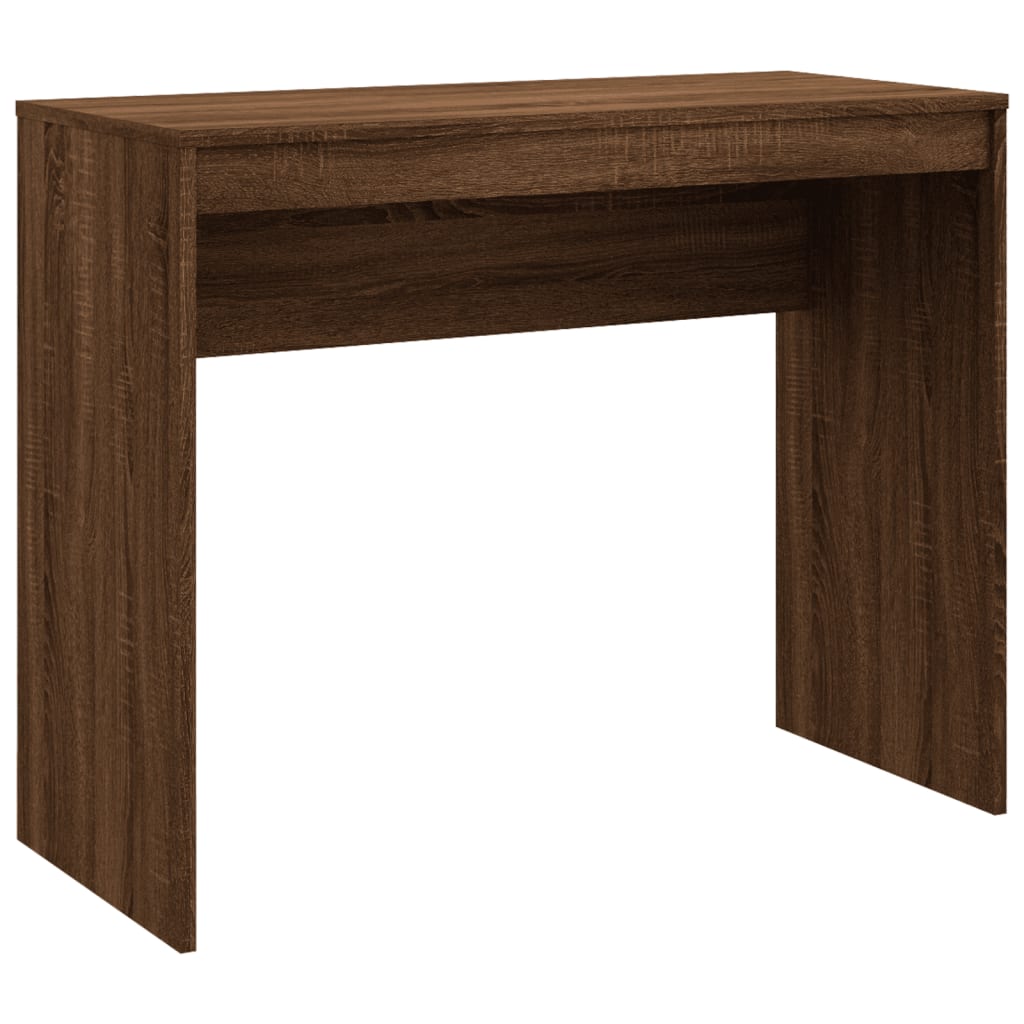 Compact Brown Oak Desk, 90x40x72 cm, Engineered Wood